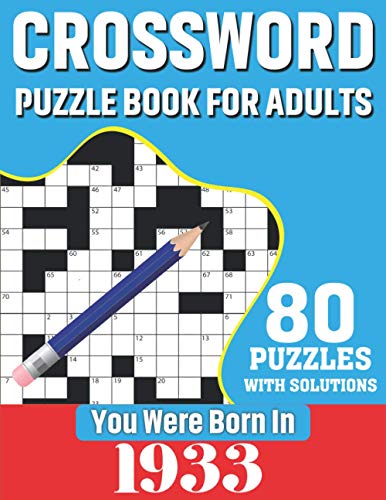 Publication - You Were Born In 1933   Crossword Puzzle Book For Adults