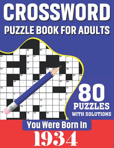 Publication - You Were Born In 1934  Crossword Puzzle Book For Adults