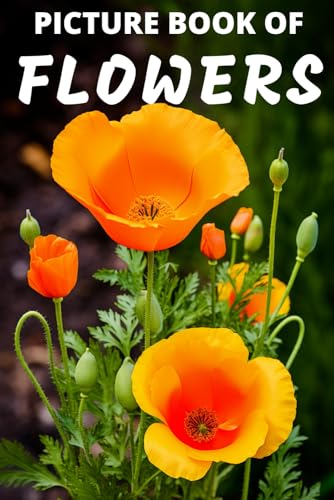 Books - Picture Book of Flowers: Colorful Extra-Large Print Flower Pic