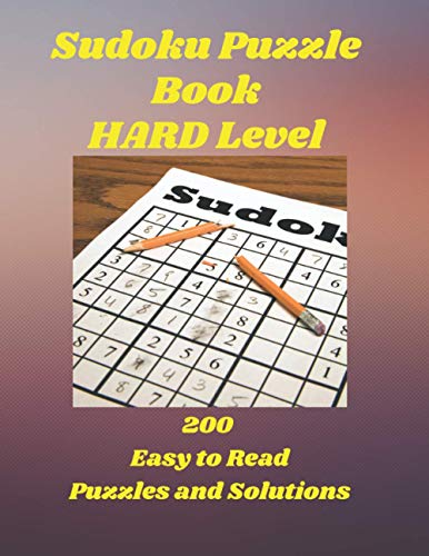 Nightshad - SUDOKU Puzzle Book  Hard Level, 200 Easy to Read Puzzles a