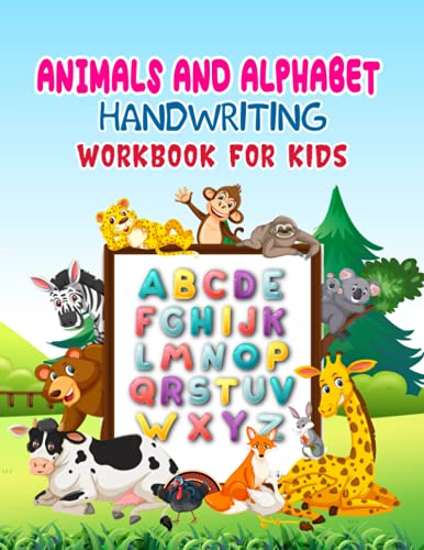 Jad - Animals And Alphabet Handwriting Workbook For Kids  alphabet han