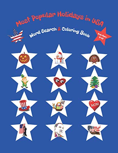 Sagan - Most Popular Holidays in USA   Word Search and Coloring Book f
