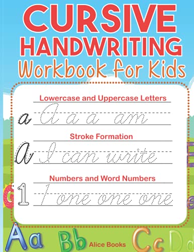 Books - Cursive Handwriting Workbook for Kids  ABC Cursive Writing Pra