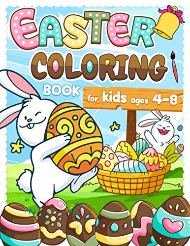Coloring Book - Easter  for Kids ages 4-8  44 Funny Animals with their