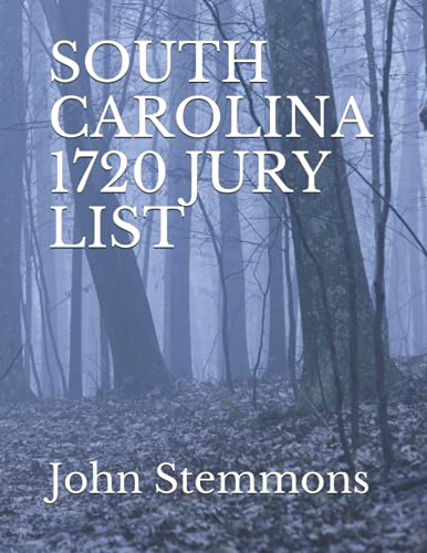 Stemmons - SOUTH CAROLINA 1720 JURY LIST - New paperback or softback
