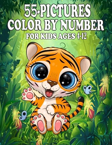 Kothavai - Color By Number For Kids Ages 4-12: 55 Cute And Fun Colorin