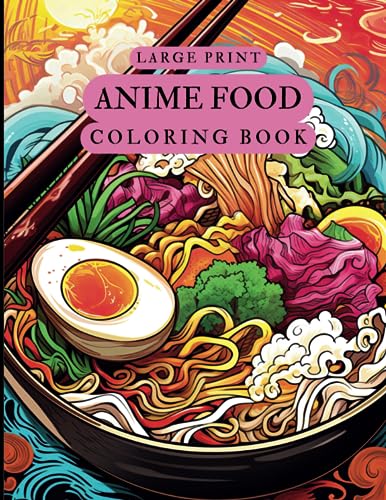 Magelanas - Large Print Anime Food Coloring Book - New paperback or so