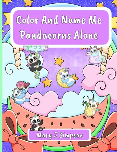Simpson - Color And Name Me Pandacorns Alone  Unique imaginative image