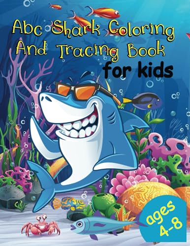 Book Wizard Press - Abc Shark Coloring And Tracing Book For Kids  Ages
