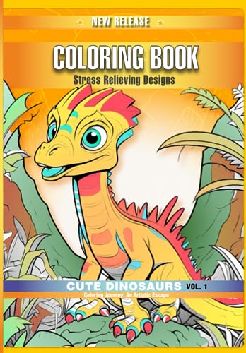 Daza - Coloring Journey an Artistic Escape : Cute Dinosaurs Vol. 1 - N