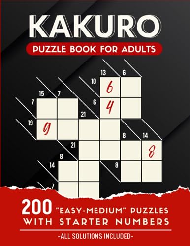 Ortiz - Kakuro Puzzle Book For Adults  200 Easy and Medium Kakuro Puzz