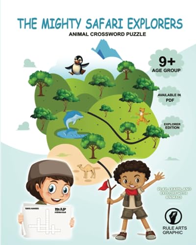 blak - Mighty Safari Explorers  Animal Crossword Puzzle - New paperbac