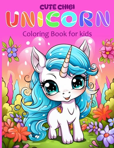 NK - Cute Chibi Unicorn Coloring Book for Kids - New paperback or soft