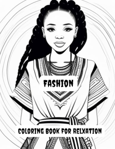 Sun - Fashion  Coloring Book for Relaxation  Different Fashion design