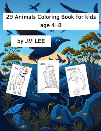 LEE - 29 Animals Coloring Book for Kids age 4-8 - New paperback or sof