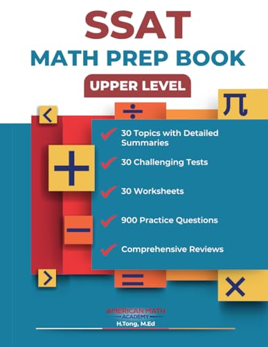 Academy - SSAT UPPER LEVEL MATH PREP BOOK - New paperback or softback