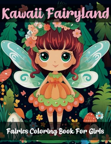 Evans - Kawaii Fairyland  Fairies Coloring Book For Girls - New paperb