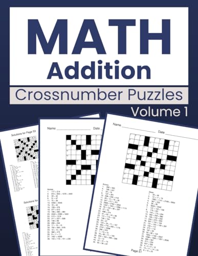 Storm - Math Addition Crossnumber Puzzles Volume 1: Challenging Crossn