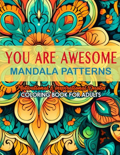 Wellspress - You are Awesome Coloring Book  Stress Relief  Large Print