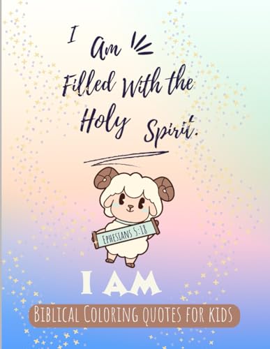 Agi - I am: Biblical Coloring quotes for kids : Bible Verses for Stres
