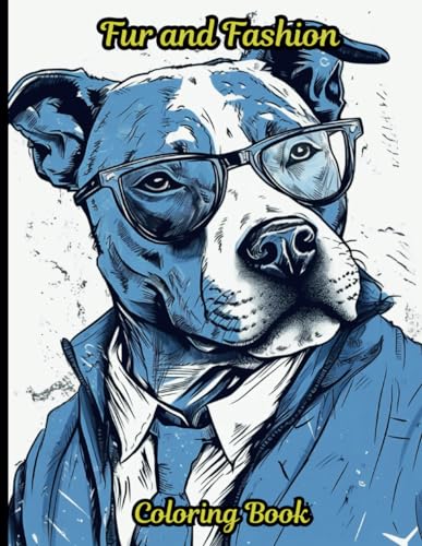 Modismos - Fur and Fashion coloring book: A 50-page coloring book wher