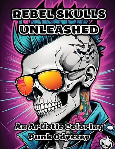 ColorZen - Rebel Skulls Unleashed: An Artistic Coloring Punk Odyssey -
