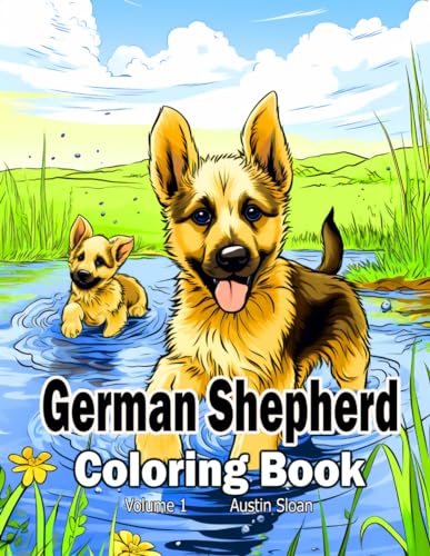 Sloan - German Shepherd Coloring Book  Volume 1 - New paperback or sof