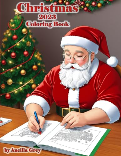 Grey - Christmas 2023 Coloring Book - New paperback or softback