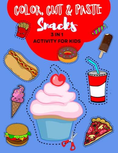 Quinn - Color, Cut and Paste Snacks Activity for Kids: Dive into Snack