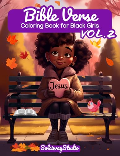 Studio - Bible Verse Coloring Book for Black Girls Vol.2: Christian Fa