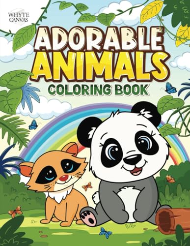 Books - Adorable Animals: A Coloring Book Featuring 50 Loveable Creatu