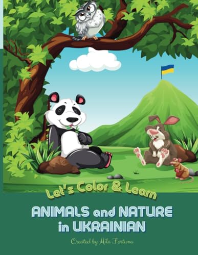 Fortuna - Animals and Nature in Ukrainian Coloring Book - New paperbac