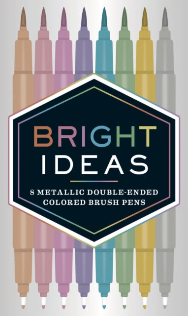 Chronicle Books - Bright Ideas: 8 Metallic Double-Ended Colored Brush