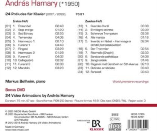 Markus Bellheim - Andras Hamary: 24 Preludes for Piano - CD