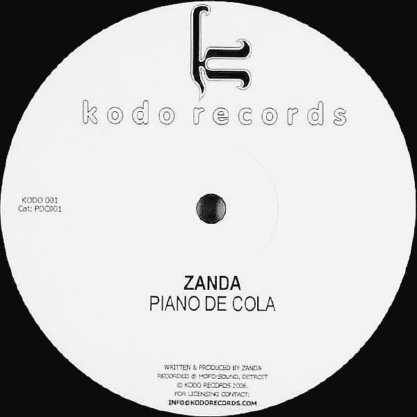 Zanda - Piano De Cola - Used Vinyl Record 12"