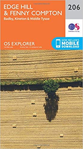 Ordnance Survey - Edge Hill and Fenny Compton : 206 - New Sheet map