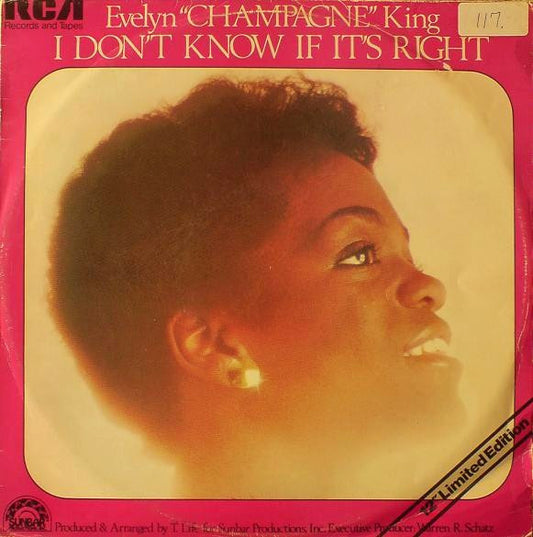 Evelyn King - I Don't Know If It's Right - Used Vinyl Record 12"