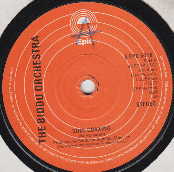 Biddu Orchestra - Soul Coaxing - Used Vinyl Record 7"