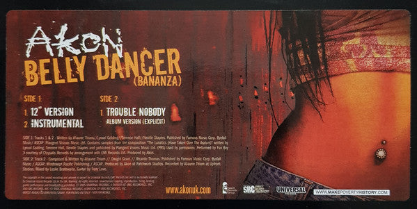Akon - Belly Dancer (Bananza) - Used Vinyl Record 12"