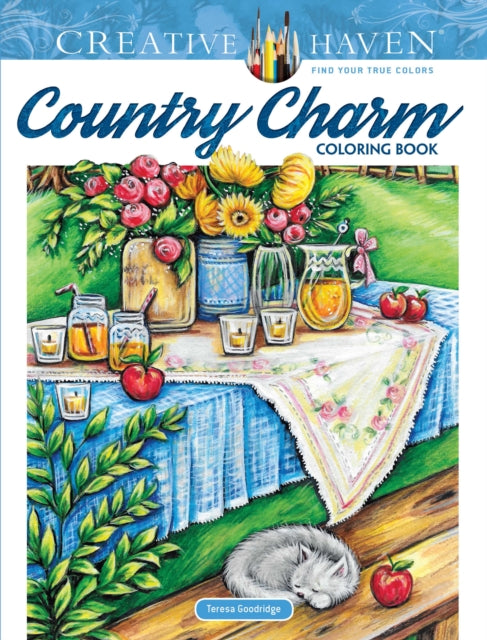 Teresa Goodridge - Creative Haven Country Charm Coloring Book - Paperb