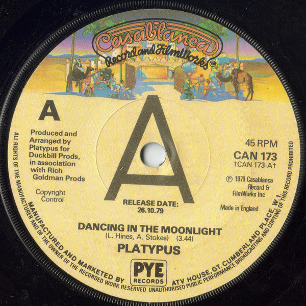 Platypus - Dancing In The Moonlight - Used Vinyl Record 7"