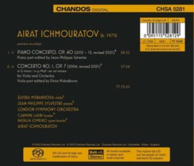 JEAN-PHILIPPE SYLVES - AIRAT ICHMOURATOV PIANO CONCE - CD