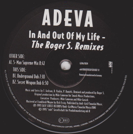 Adeva - In And Out Of My Life - The Roger S. Remixes - Used Vinyl Rec