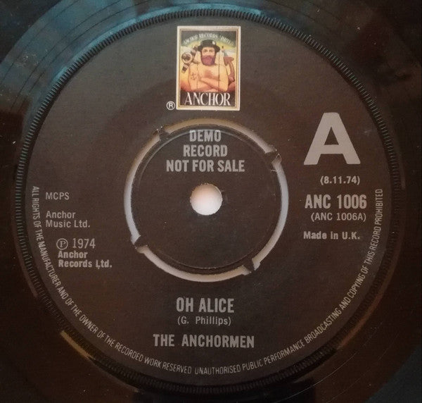 Anchormen - Oh Alice - Used Vinyl Record 7"
