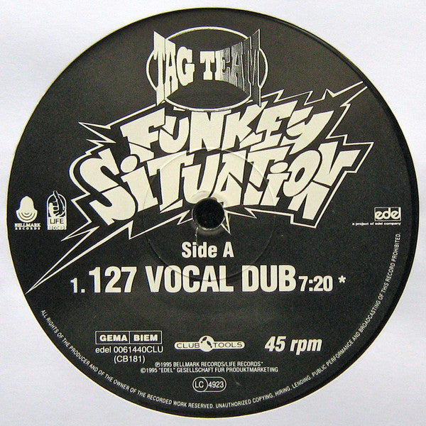 Tag Team - Funkey Situation - Used Vinyl Record 12"