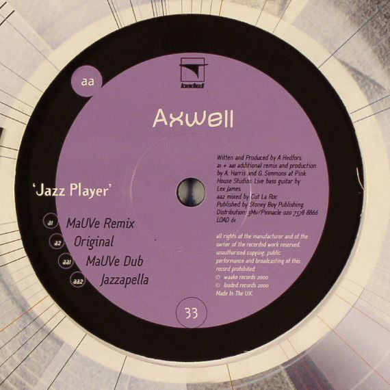 Axwell - Jazz Player - Used Vinyl Record 12"