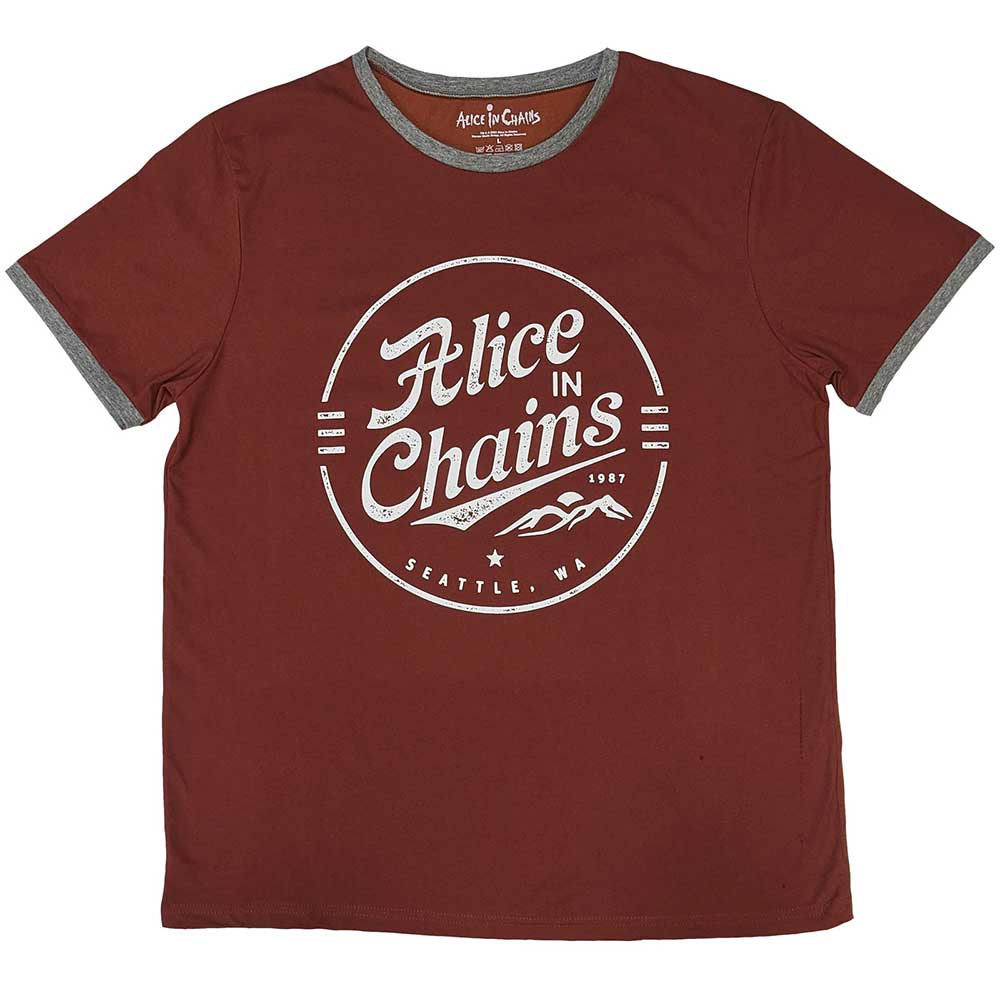 Alice In Chains - tshirt - Unisex - Short Sleeves - Circle Emb - Small