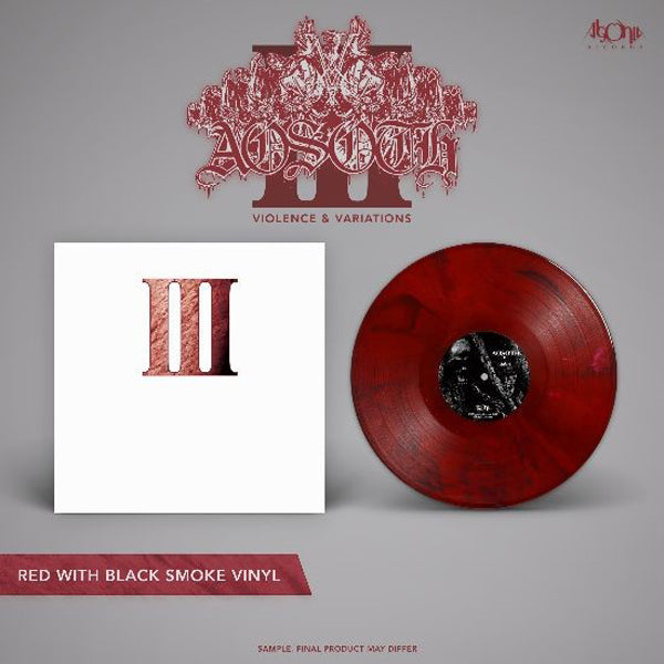 AOSOTH - III - VIOLENCE & VARIATIONS (RE-ISSUE) (RED/BLACK SMOKE VINYL)