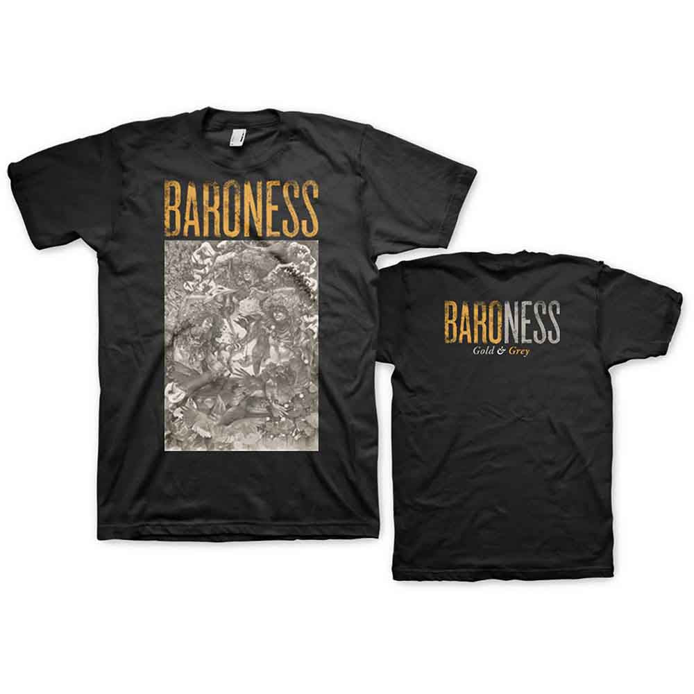 Baroness - tshirt - Unisex - Large - Short Sleeves - Gold & Grey