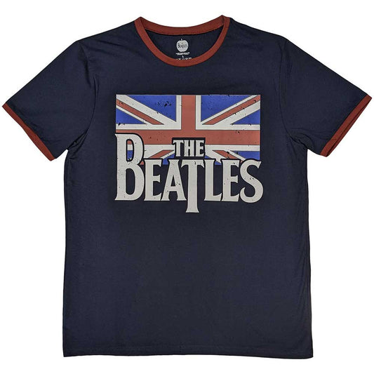 Beatles - tshirt - Unisex - Short Sleeves - Drop T Logo & Vint - Large